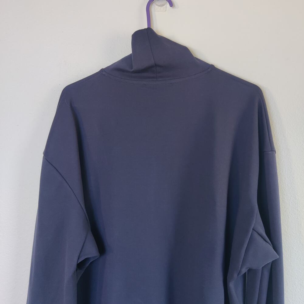 Acne Studios Lorma Heavy Cotton Funnel Turtleneck Boxy Pullover Small Blue - Picture 6 of 12
